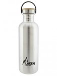 Laken Basic Steel Bottle 1L - Bamboo Cap